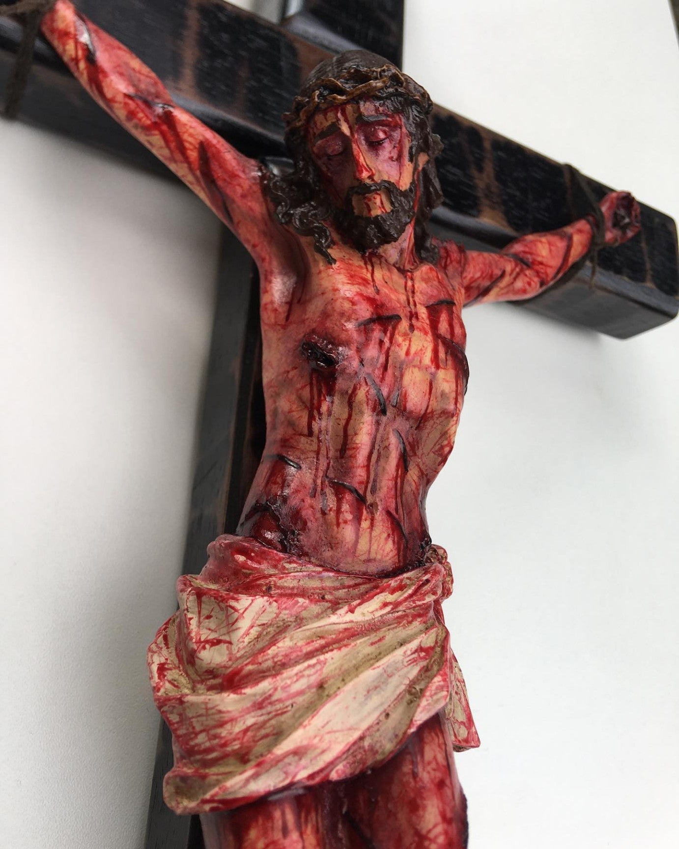 ✝️ Hand-Carved Blessed Jesus Crucifix