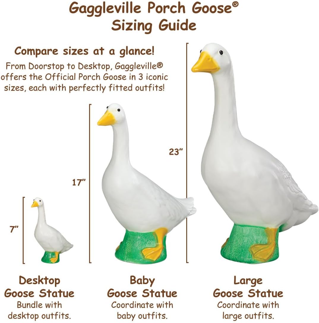 Dress-Up Porch Goose Statue – 3 Sizes for Home & Garden