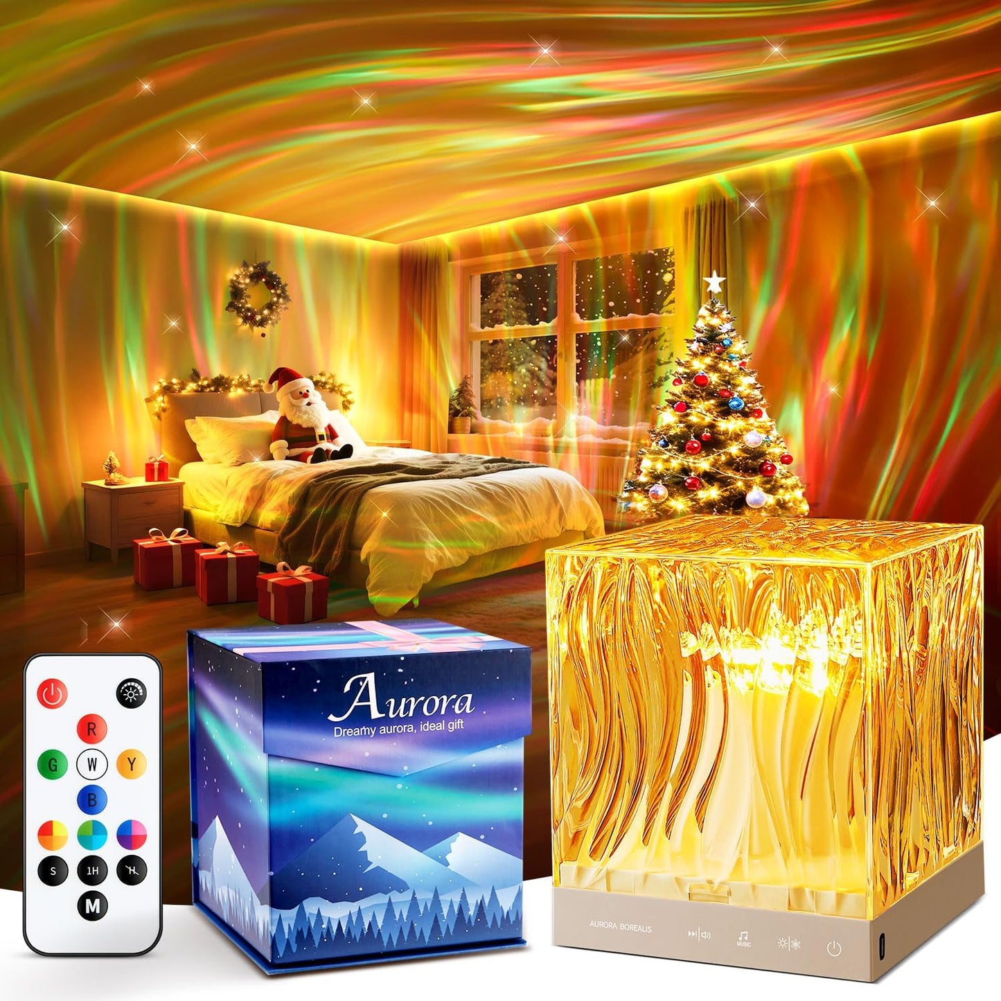 Crystal Mood Projector Lamp with 16 Colors & 3 Light Effects