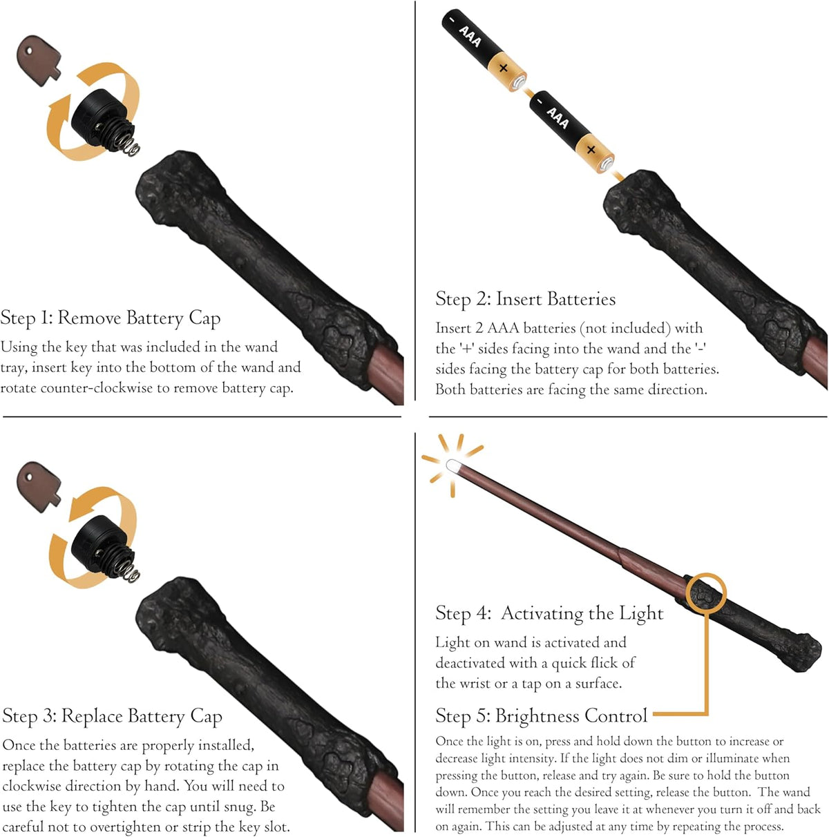 Harry Potter Illuminating Wand – 14" Light-Up Magic Wand