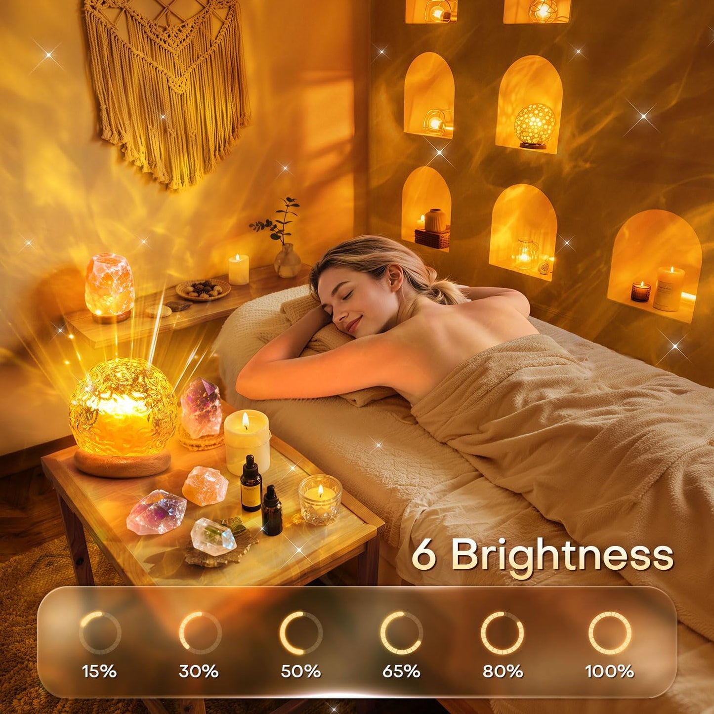 Crystal Mood Projector Lamp with 16 Colors & 3 Light Effects