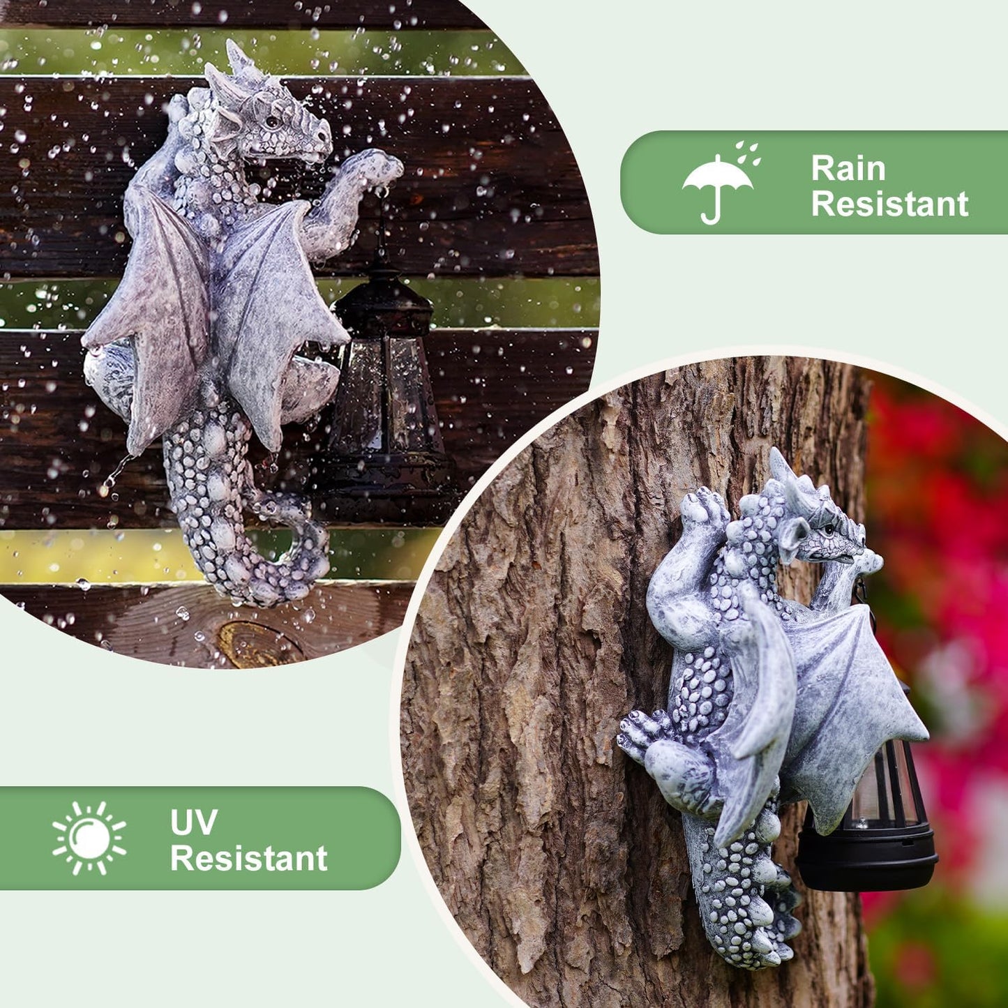 Solar Dragon Tree Hugger Lantern – Garden Decor