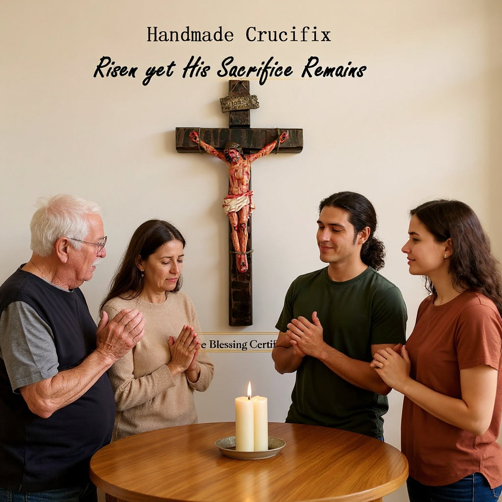 ✝️ Hand-Carved Blessed Jesus Crucifix