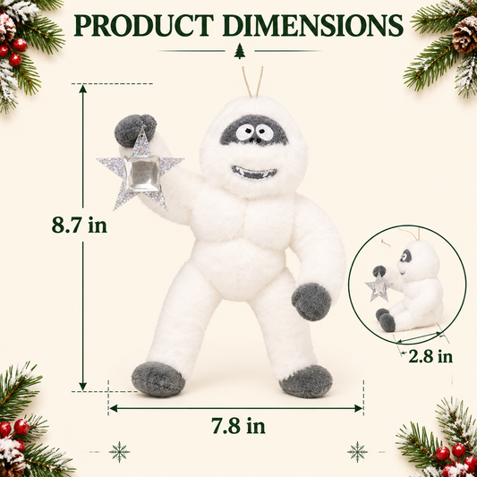 Handmade Snow Monster Christmas Tree Topper