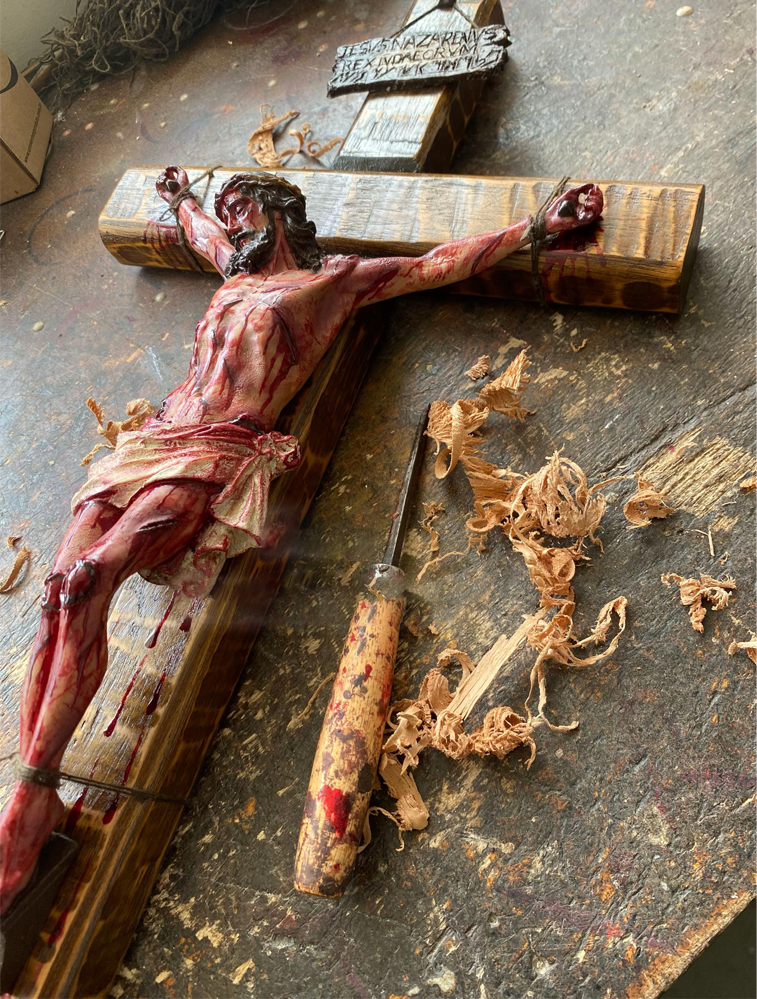 ✝️ Hand-Carved Blessed Jesus Crucifix