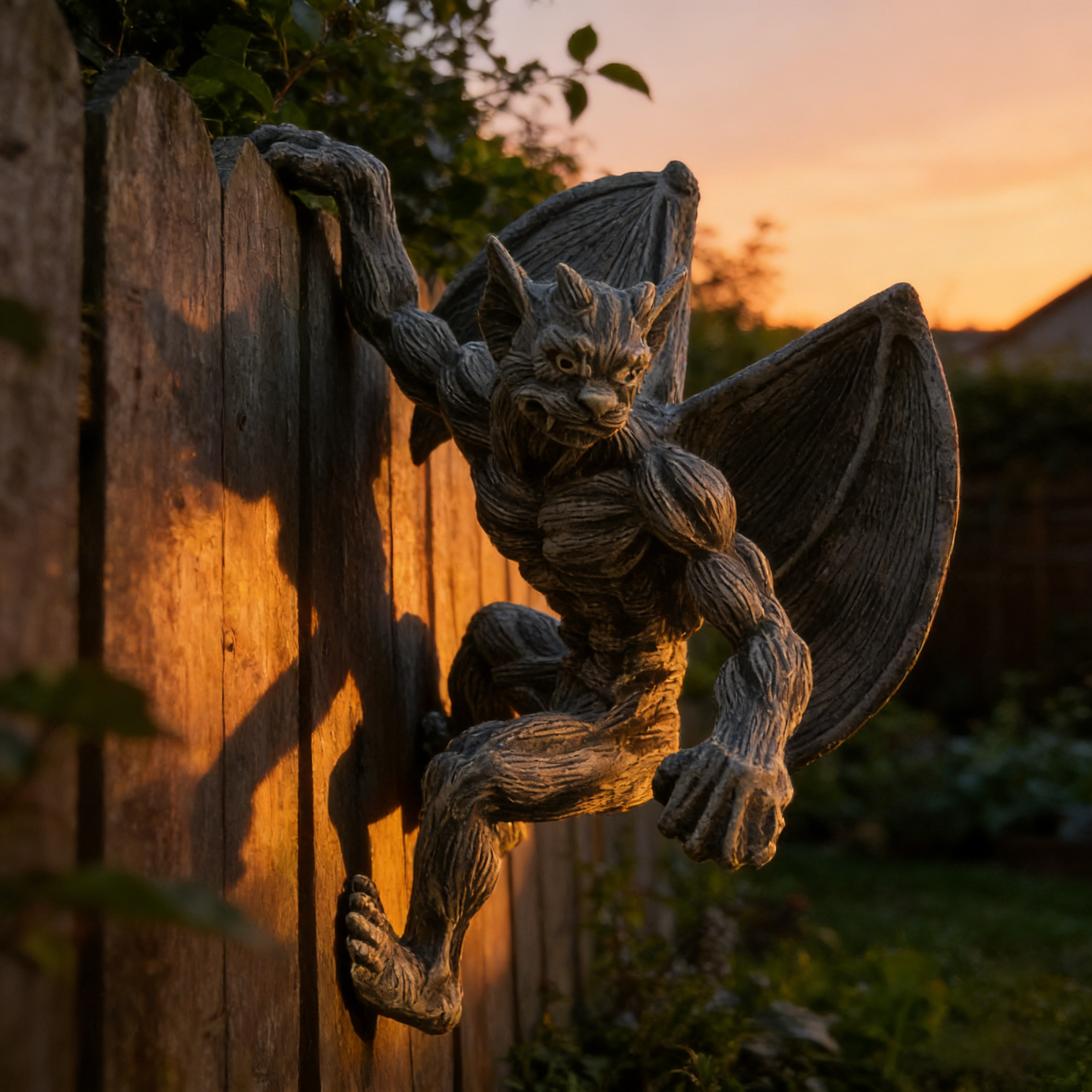 Mythical Garden Guardians – Dragon Lantern & Gargoyle Statue