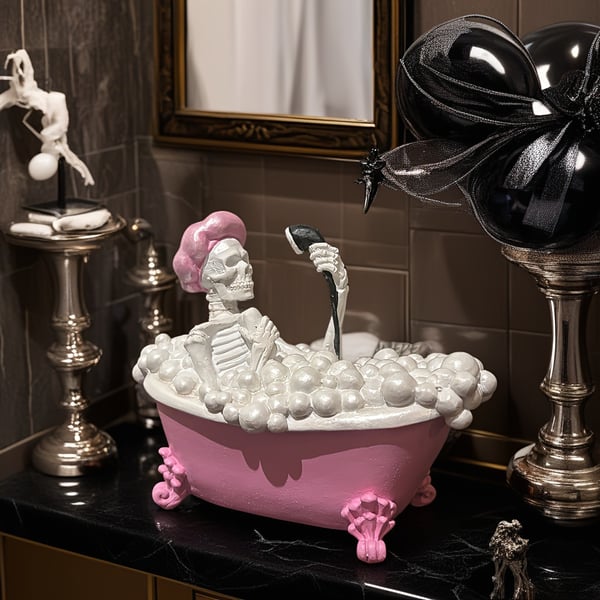 ☠️🛁Pink Bubble Bath Skull💖