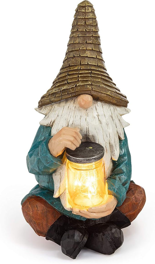 ✨Outdoor Garden Firefly Jar Gnomes Solar Light-Decorations for Yard, Lawn, Patio