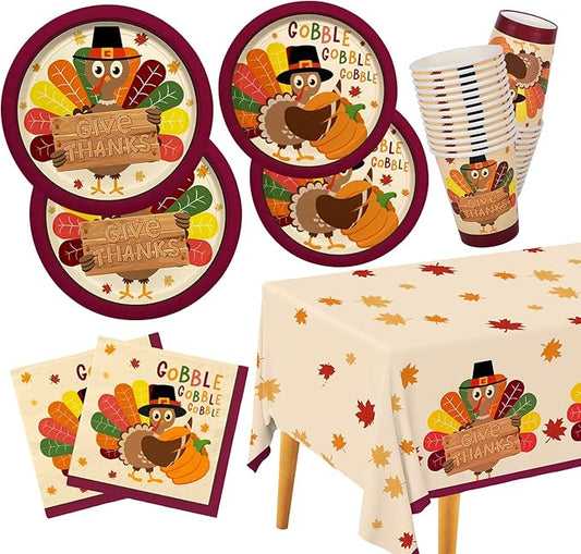 🐔Turkey Thanksgiving Party Supplies Kit- 25 pcs