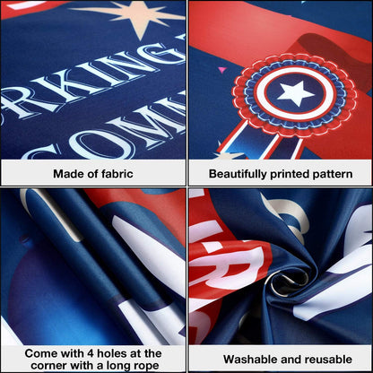 Happy Veterans Day Backdrop Background for Greeting Police Military Army Employees Heroes 71 x 43 Inch