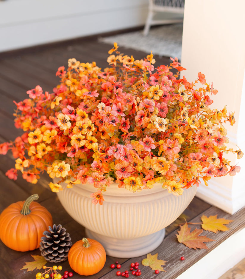 💐12 Set Artificial UV-resistant flowers: colorful suitable for porches and balconies