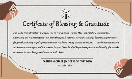 HG Blessing Certificate – 1 per handmade item
