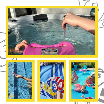 ✨UNO Card Game with Waterproof Cards and Portable Clip for Travel, Camping