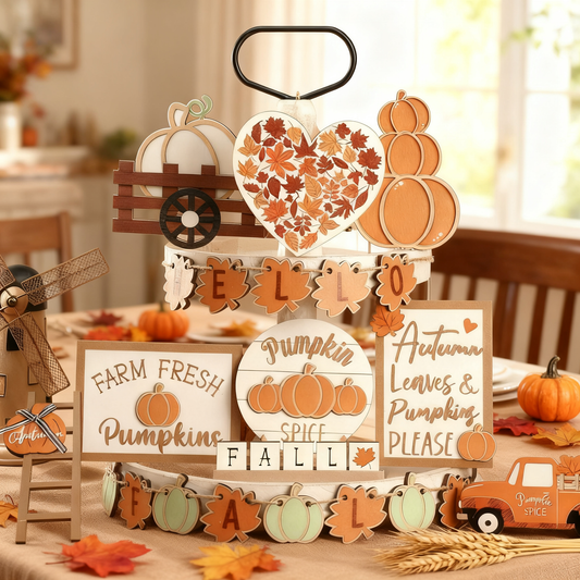 🐔Autumn home table decoration Halloween Thanksgiving scene decoration