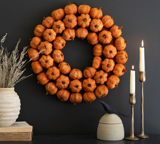 Faux Pumpkin Wreath - The Eternal Magic of Autumn