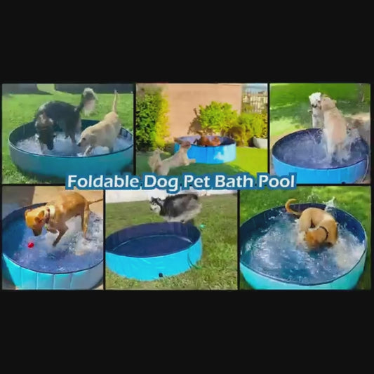 Collapsible Dog Pool for Bathing, Cooling & Backyard Play