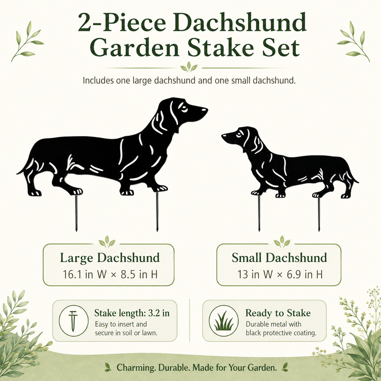 Dachshund Metal Garden Decor – Gift for Dog Lovers