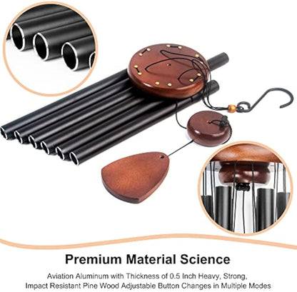 37" Stress Relief Wind Chime - Soothing Outdoor Wind Chimes for Garden, Patio - Deep Tones for Anxiety Relief & Relaxation